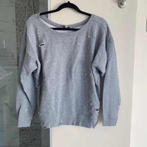 Express size Medium distressed grey sweater. Worn once.